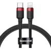 Дата кабель USB-C to Lightning 1.0m Cafule PD 20W red+black Baseus (CATLKLF-91)