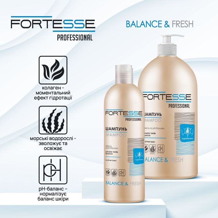 Шампунь Fortesse Professional Balance & Fresh 1000 мл (4820000306201) зображення 2