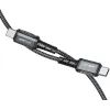 Дата кабель USB-C to USB-C 1.2m 3A nylon C1-03 black Acefast (AFC1-03B) изображение 2