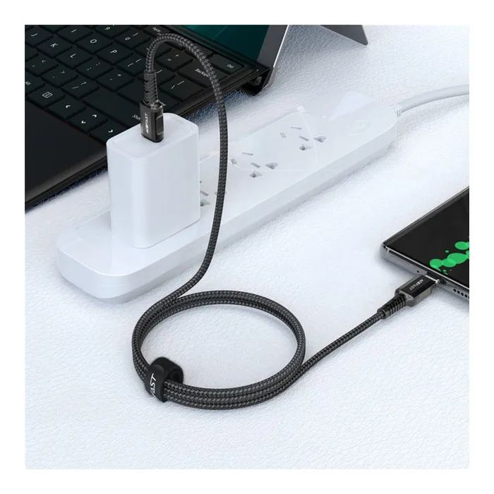 Дата кабель USB-C to USB-C 1.2m 3A nylon C1-03 black Acefast (AFC1-03B) изображение 5