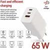 Зарядное устройство EMOS V05G65 1xUSB-A + 2xUSB-C PD65W GaN (V05G65) изображение 3