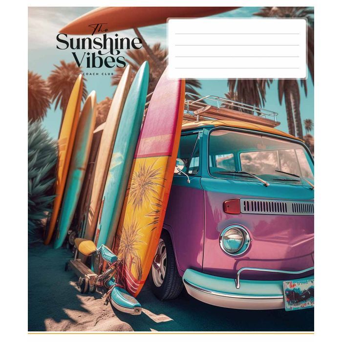 Тетрадь Школярик Sunshine vibes 48 листов клетка (048-3319K) изображение 2