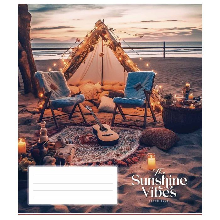Тетрадь Школярик Sunshine vibes 48 листов клетка (048-3319K) изображение 3