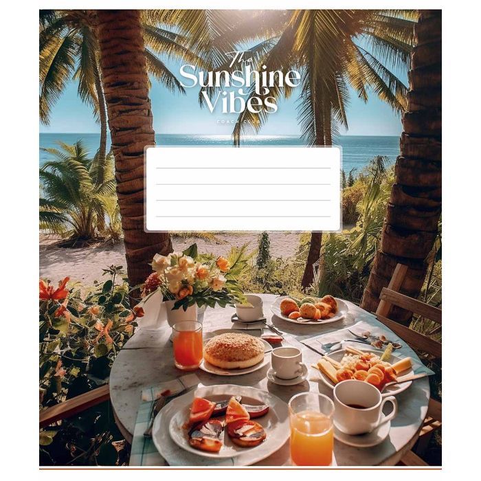 Тетрадь Школярик Sunshine vibes 48 листов клетка (048-3319K) изображение 4