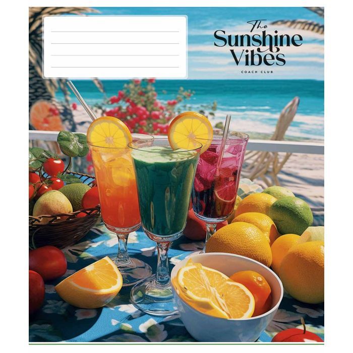 Тетрадь Школярик Sunshine vibes 48 листов клетка (048-3319K) изображение 5