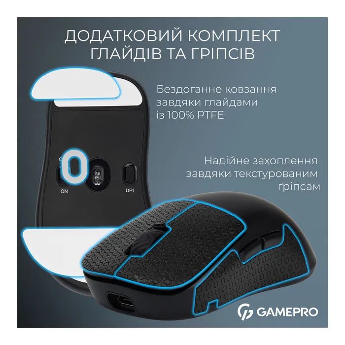 Мышка GamePro Asgard Loki Wireless/USB Black (GM022B) изображение 12
