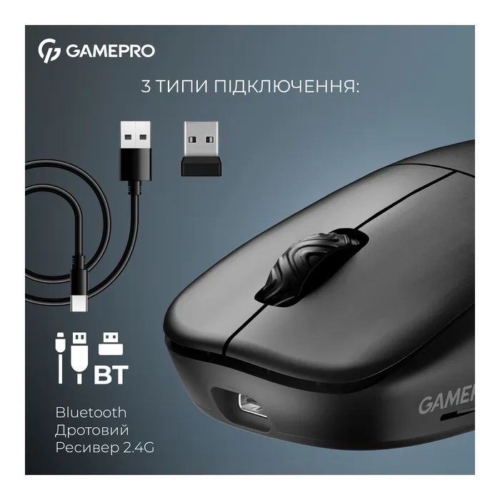 Мышка GamePro Asgard Loki Wireless/USB Black (GM022B) изображение 7