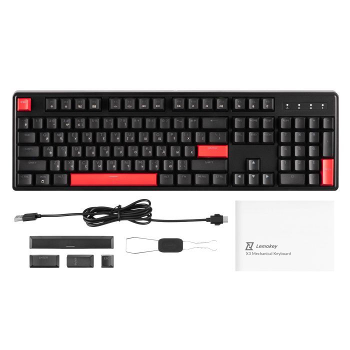 Клавіатура Lemokey Keychron X3 Brown RGB USB Black (X3-H3-UA) зображення 2