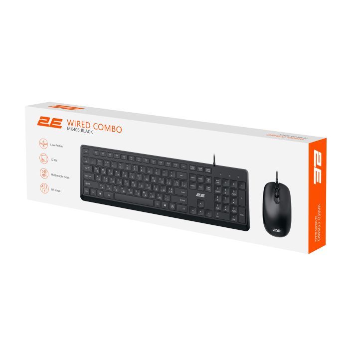Комплект 2E MK405 USB UA Black (2E-MK405UBK) изображение 7