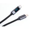 Дата кабель USB-C to USB-C 2.0m 100W LCD Display Nylon Black Vinga (VYDCCC22100D) изображение 2
