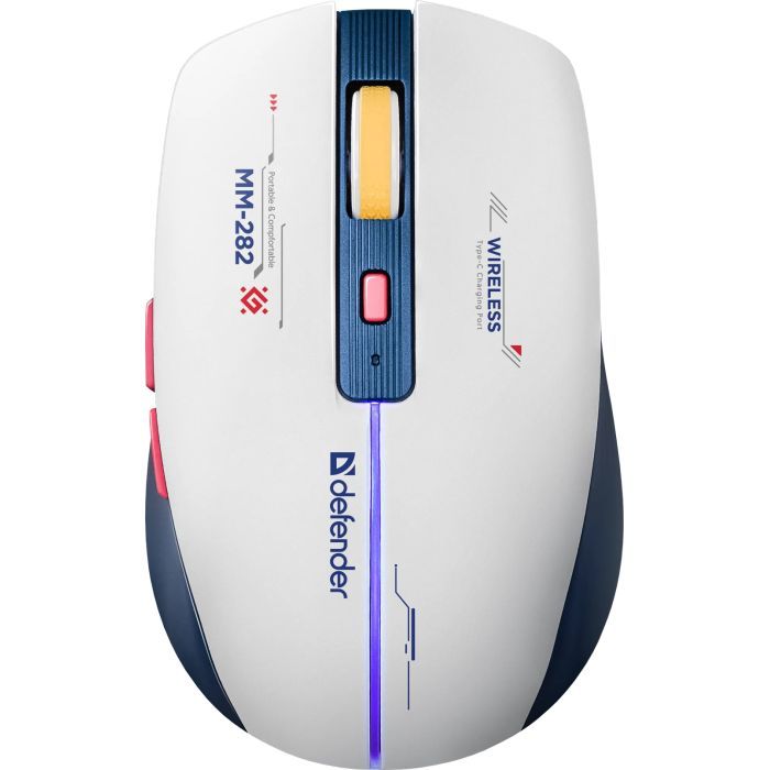 Мышка Defender Dila MM-282 Wireless White/Blue (52282)
