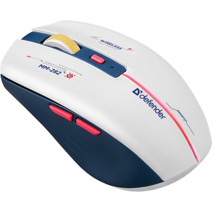 Мышка Defender Dila MM-282 Wireless White/Blue (52282) изображение 6