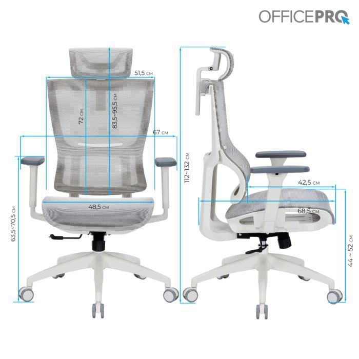 Офисное кресло OfficePro Elegant OC660-W-DG-DG (OC660-W-DG-DG) изображение 10