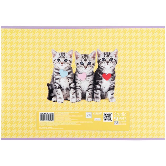 Альбом для рисования Kite Studio Pets, 24 листа (SP25-242) изображение 6