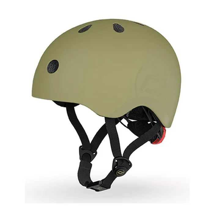 Шлем Scoot&Ride оливковий з ліхтариком 45-51см (SR-181206-OLIVE)