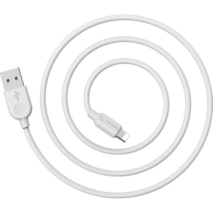 Дата кабель USB 2.0 AM to Lightning 1.0m 2.4A white BOROFONE (6957531089971) зображення 3