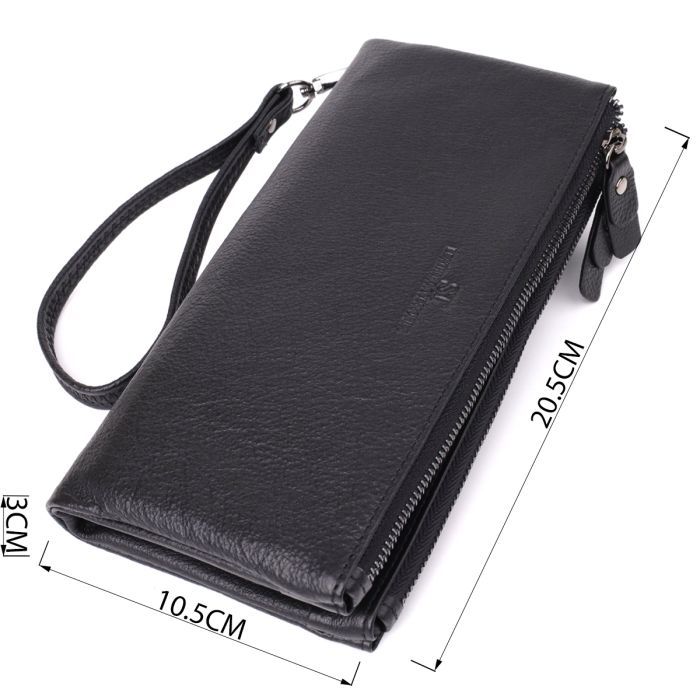 Гаманець ST Leather Шкіряний Чорний (23111) зображення 3