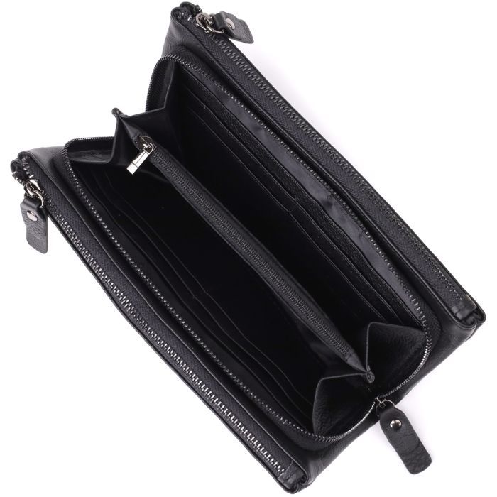 Гаманець ST Leather Шкіряний Чорний (23111) зображення 5