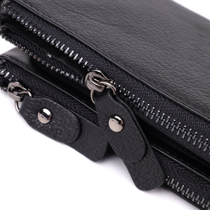 Гаманець ST Leather Шкіряний Чорний (23111) зображення 8