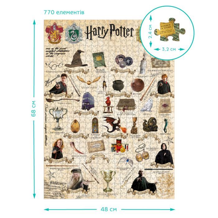 Пазл DoDo Easy-XL «Harry Potter. Посібник для чарівників», 770 елементів (200569) зображення 5