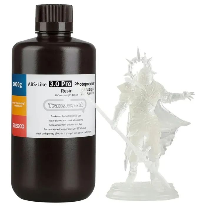 Фотополімерна смола ELEGOO Resin, ABS-like 3.0 pro 1кг, semitransparent (50.103.0251)