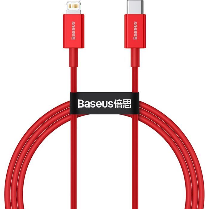 Дата кабель USB-C to Lightning 1.0m 20W red Baseus (CATLYS-A09)