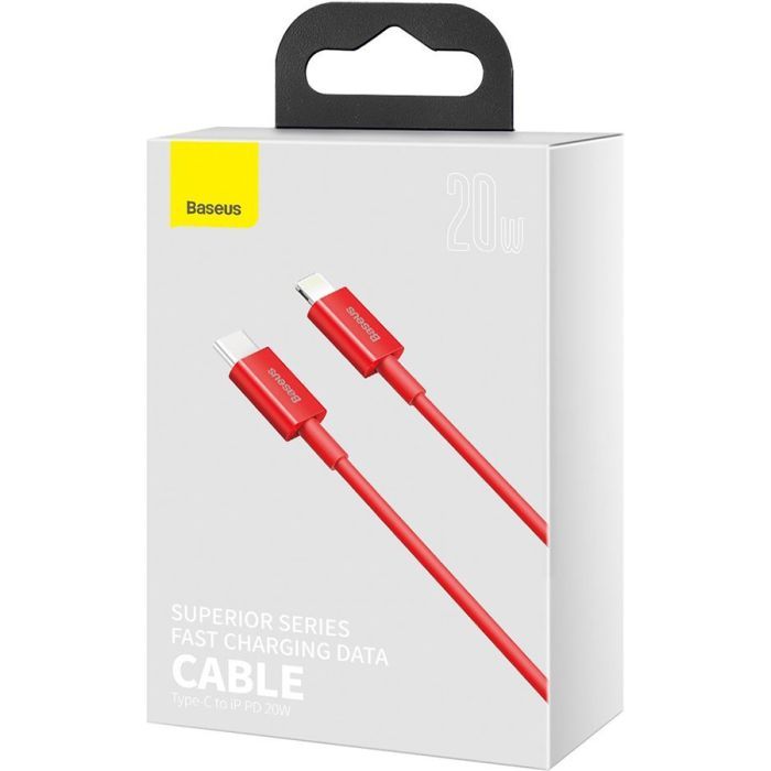 Дата кабель USB-C to Lightning 1.0m 20W red Baseus (CATLYS-A09) изображение 5
