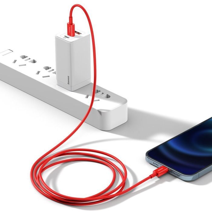 Дата кабель USB-C to Lightning 1.0m 20W red Baseus (CATLYS-A09) изображение 8