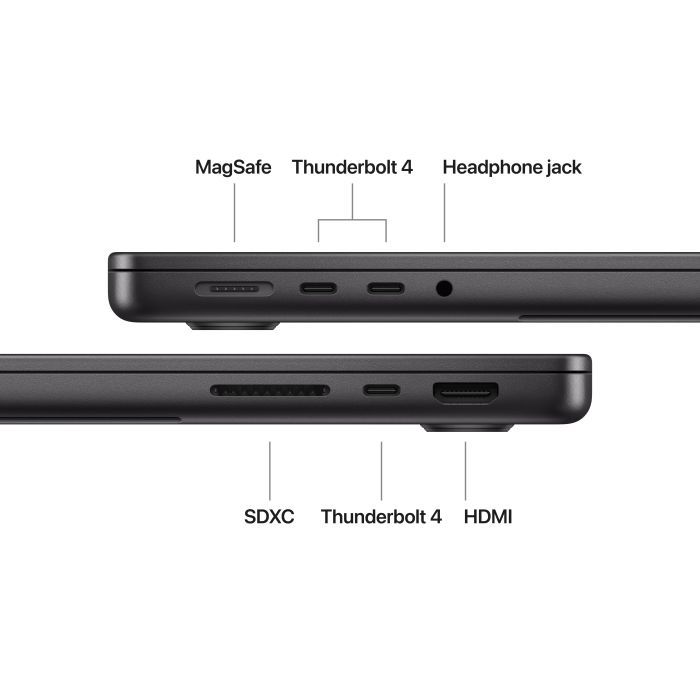 Ноутбук Apple MacBook Pro 14 A3434 M5 Space Black (MDE34UA/A) изображение 3 Ноутбук Apple MacBook Pro 14 A3434 M5 Space Black (MDE34UA/A) изображение 3