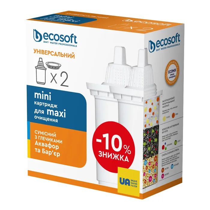 Картридж для фильтра кувшина Ecosoft Універсальний для фільтрів-глечиків 2 шт (4820056802597) изображение 2