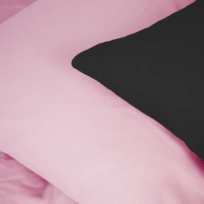 Постельное белье MirSon 002-008 Black/Pink Фланель 2x143x210 Семейный (2200009661877) изображение 3