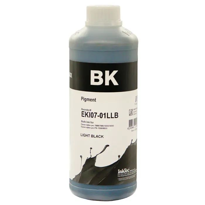 Чернила InkTec Epson LFP Pigment Light Black 1L (EKI07-01LLB)