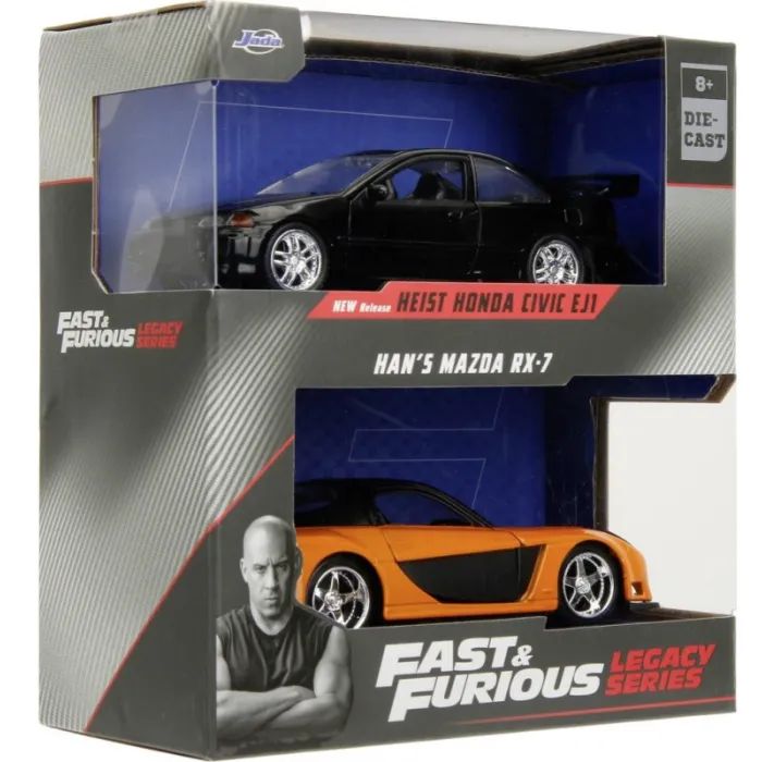 Машина Jada набор автомоделей Fast and Furious Mazda RX-7 и Honda Civic EJ1 (253202011) изображение 6