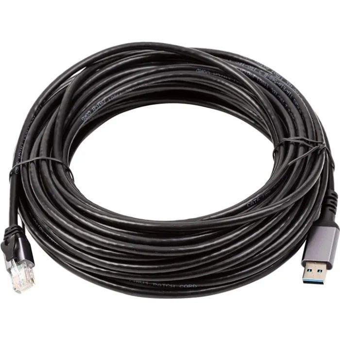 Дата кабель USB AM to RJ45 Ethernet 5.0m CAT6 UTP PowerPlant (CA915002) изображение 2