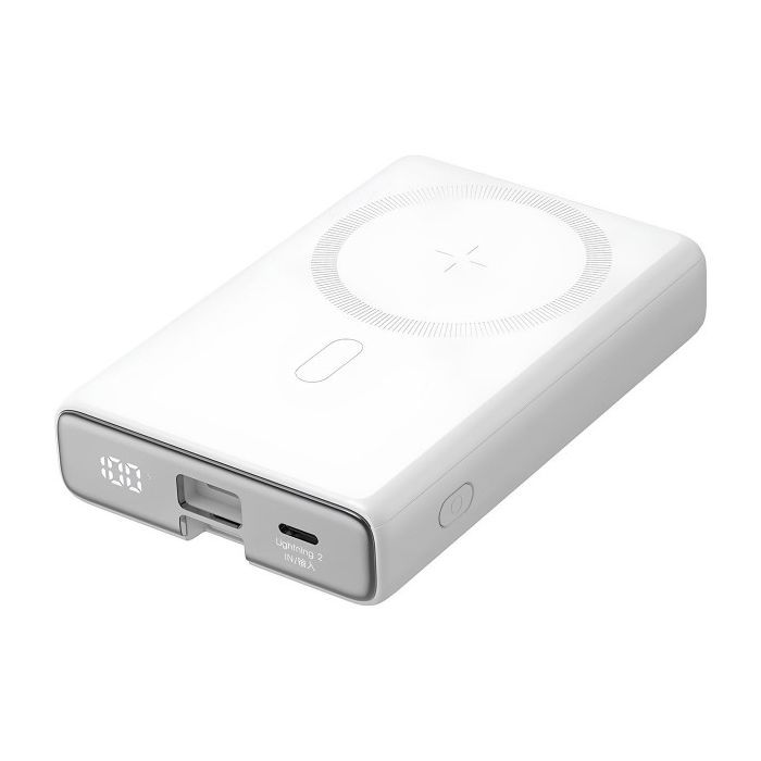 Батарея универсальная JOYROOM Magnetic Wireless 10000mAh 20W QC, USB-C In/Out White (JR-PBM01 / 6941237112545) изображение 2