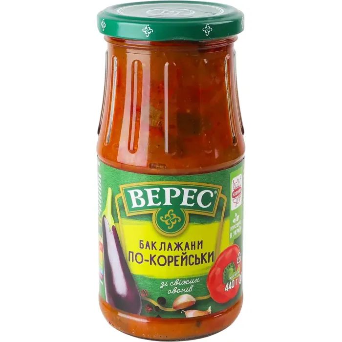 Овощная консервация Верес Баклажаны по-корейски 440 г (4823105409150)