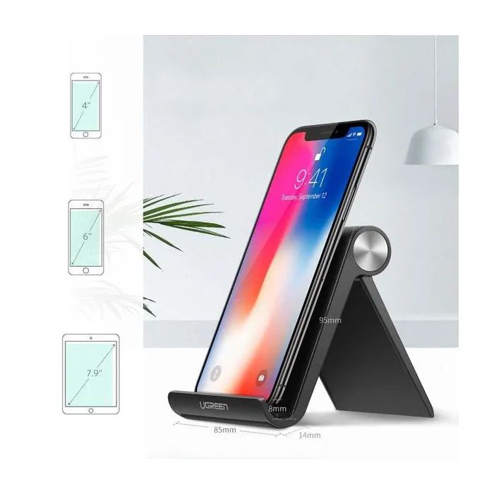 Подставка для планшета и телефона LP106 Adjustable Portable Stand Multi-Angle Black Ugreen (50747) изображение 3