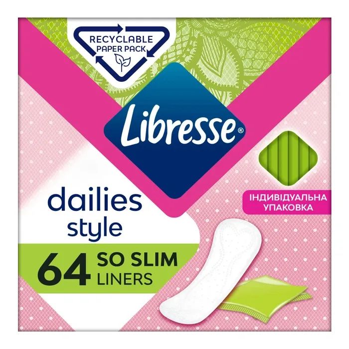 Ежедневные прокладки Libresse Dailies Style So Slim 64 шт. (7322540575477)