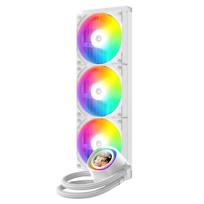 Система рідинного охолодження ID-Cooling FX360 LCD WHITE зображення 2