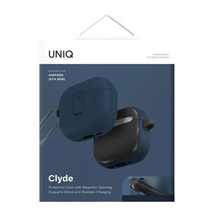 Чехол для наушников Uniq Clyde для AirPods 4 Lock Case Blue (8886463693209) изображение 5