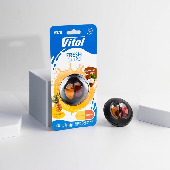 Ароматизатор для автомобиля VITOL Fresh Clips Pineapple+Coconat (VFC06) изображение 5