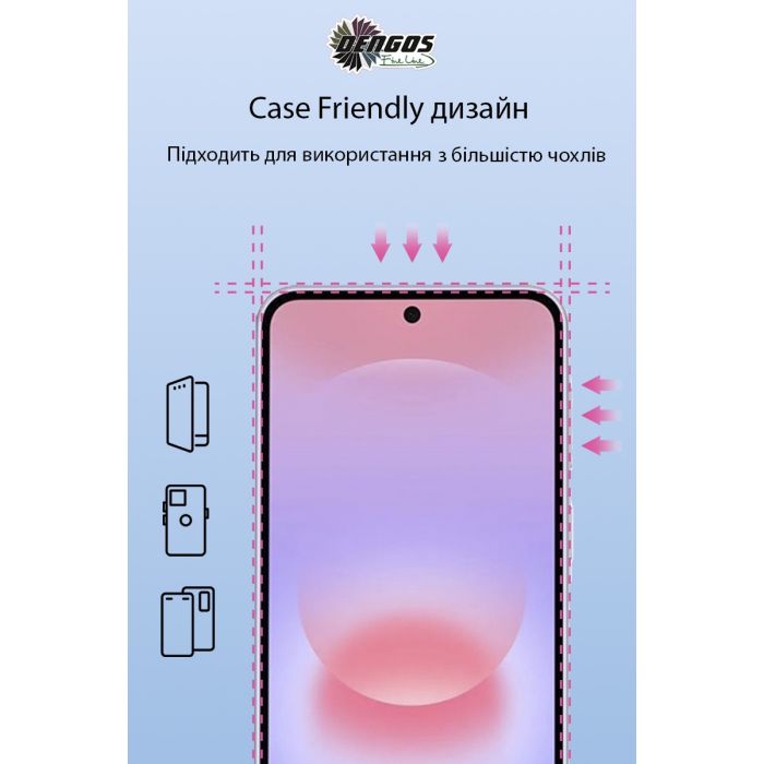 Скло захисне Dengos Samsung Galaxy A37 / A57 / S25 FE Black 2 pcs (DG-TG2P-96) зображення 3