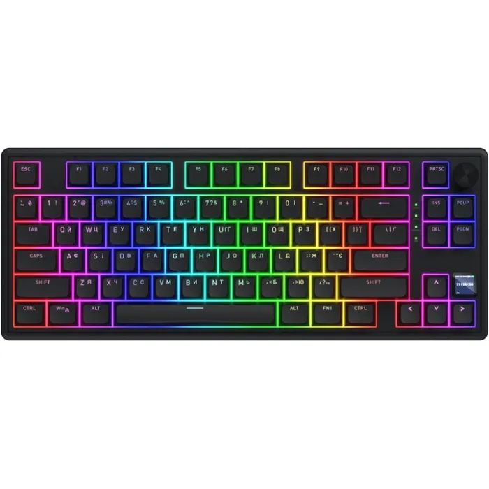 Клавиатура Hator Skyfall 80 PRO Aurum Vanila Silent RGB Wireless/Bluetooth/USB UA Black (HTK4181UA)