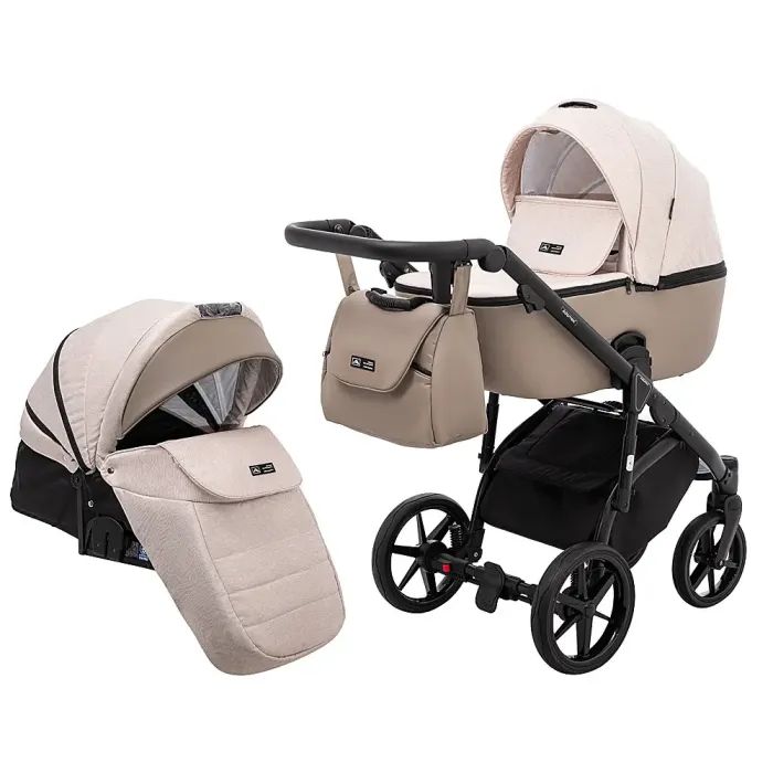 Коляска Adamex 2 в 1 Nola PS-160 бежевий / капучино (681066)