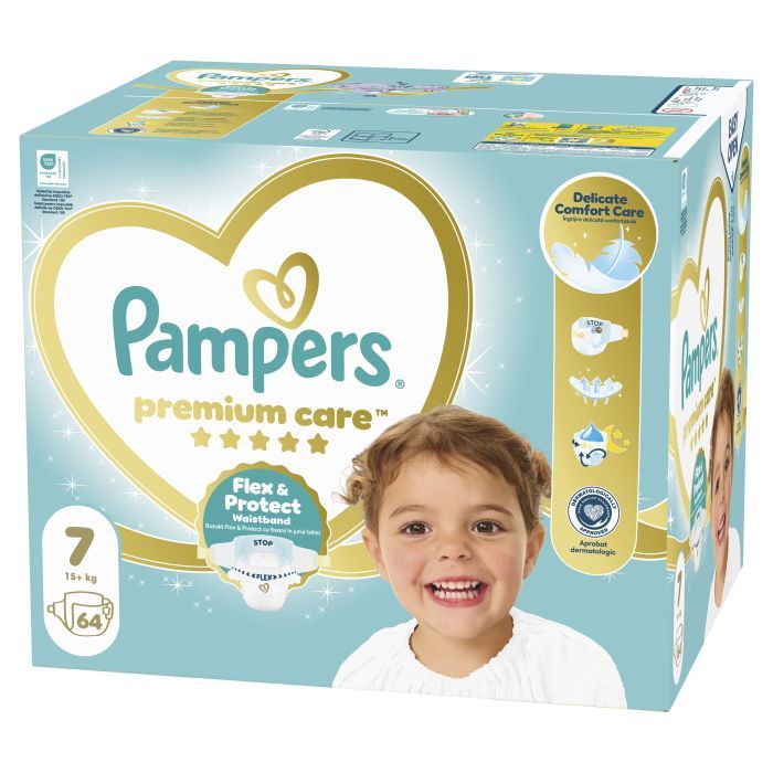 Підгузки Pampers Premium Care Розмір 7 15+ кг 64 шт (8006530260145) зображення 2