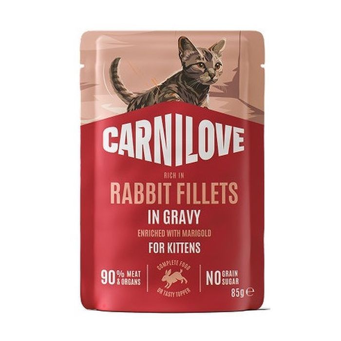 Влажный корм для кошек Carnilove Gravy Rabbit with Marigold Kitten 85 г (8595602584697)