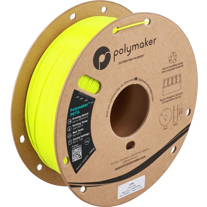 Пластик для 3D-принтера Polymaker PETG 1,75mm 1kg LIME (PB05015)