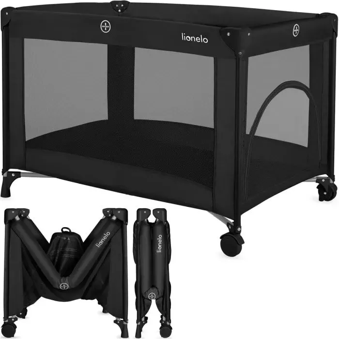 Дитячий манеж Lionelo AMELIE BLACK CARBON (LO-AMELIE BLACK CARBON) зображення 3