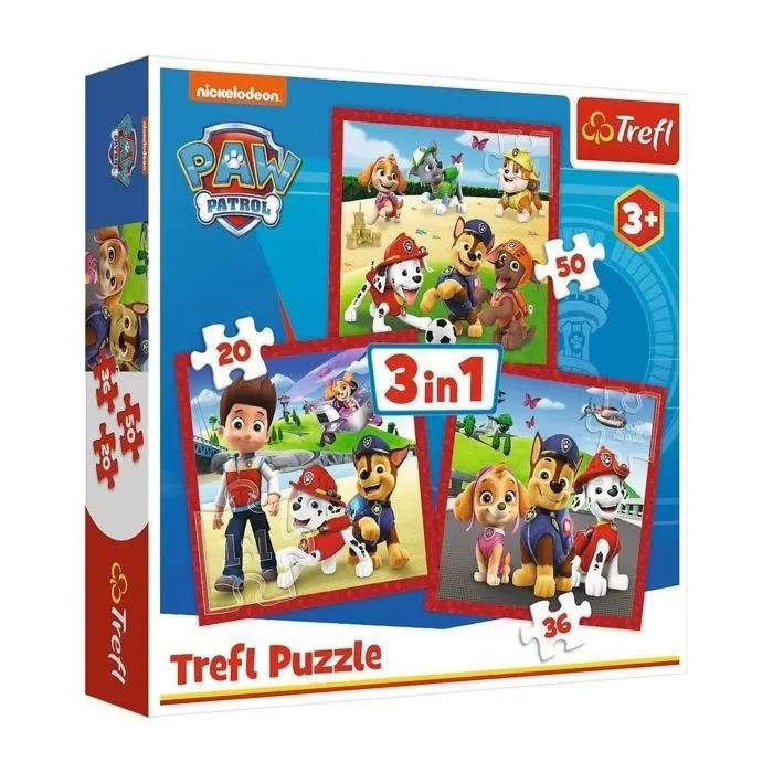 Пазл Trefl Paw Patrol Щасливі собаки 3 в 1 (5900511348675)