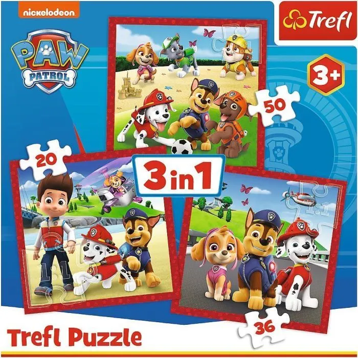 Пазл Trefl Paw Patrol Щасливі собаки 3 в 1 (5900511348675) зображення 5